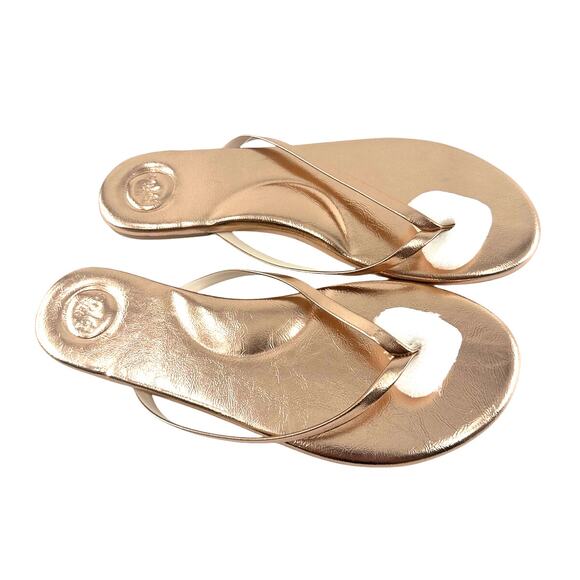 Solei Sea Women's Metallic Gold Copa Flip Flop Sandals Size 7 - Picture 7 of 10